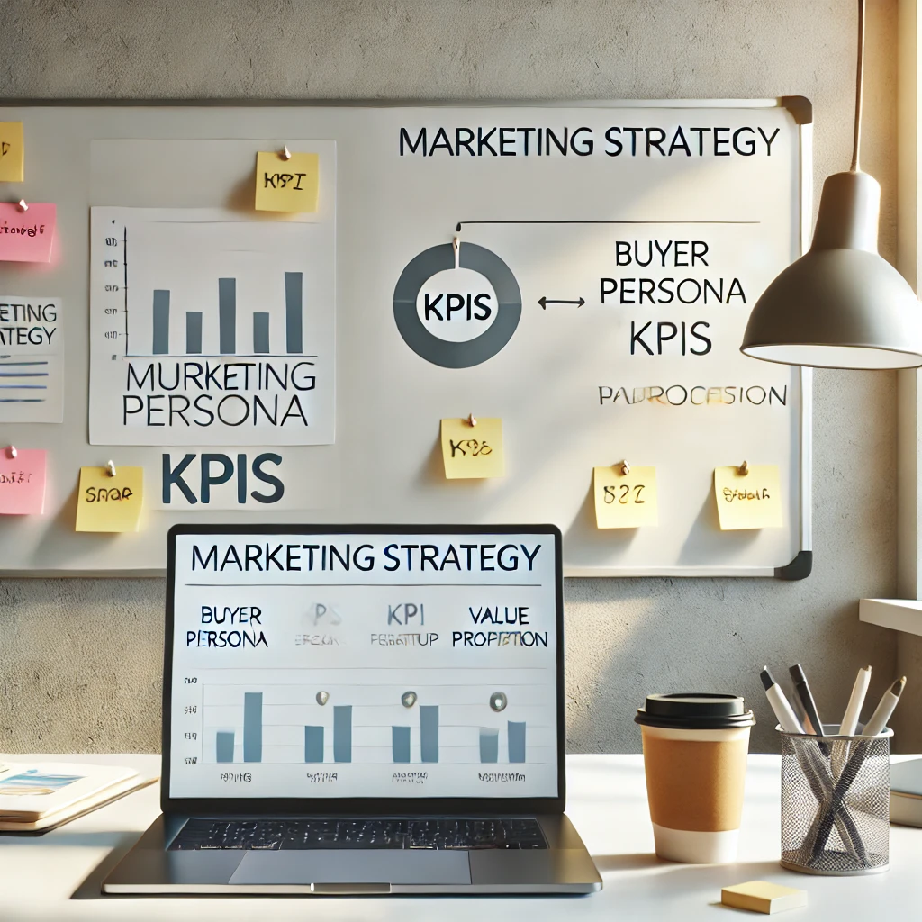 Plan de marketing para startups tecnológicas - esquema visual de estrategia